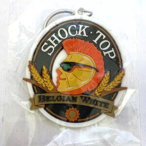 Shock Top Belgian White Key Chain Ring 2.5 Inches New Breweriana Beer